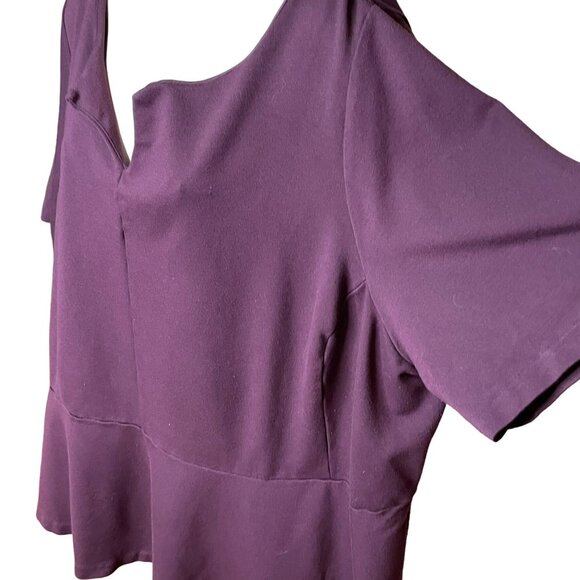 Lands End Womens Purple Peplum Blouse Top Plus Size 3x Shirt u - Picture 3 of 13